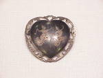 VINTAGE LARGE SIAM STERLING SILVER NIELLO HEART BROOCH