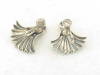 Click to view larger image of VINTAGE ART DECO STERLING SILVER SCREWBACK EARRINGS SIGNED JEWEL ART (Image2)