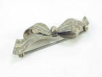 Click to view larger image of VINTAGE FORSTNER ETCHED RIBBON BOW STERLING SILVER BROOCH (Image3)