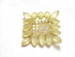 Click to view larger image of VINTAGE JULIANA CHAMPAGNE RHINESTONE BROOCH AND EARRINGS SET (Image2)