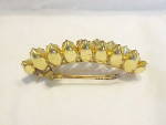 Click to view larger image of VINTAGE KRAMER OF NY CITRINE AND AMBER RHINESTONE FUR OR DRESS CLIP (Image4)