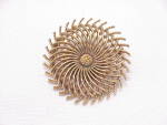 Click to view larger image of VINTAGE GOLD TONE SWIRLED BROOCH SIGNED TRIFARI (Image1)