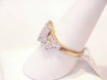 Click to view larger image of 14K GOLD PLATED CUBIC ZIRCONIA WATERFALL RING MADE IN CHINA (Image2)