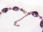 Click to view larger image of DARK AMETHYST GLASS BEAD CHOKER NECKLACE (Image3)