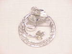 Click to view larger image of VINTAGE CARL-ART STERLING SILVER RHINESTONE BROOCH OR PENDANT (Image1)