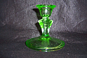 GREEN FLORAL POINSETTIA CANDLESTICK (Image1)