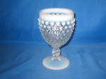Click to view larger image of FENTON FRENCH OPALESCENT HOBNAIL WATER GOBLET (Image2)