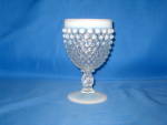 Click to view larger image of FENTON FRENCH OPALESCENT HOBNAIL WATER GOBLET (Image3)