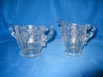 Click here to enlarge image and see more about item CCVM7417: CAMBRIDGE ROSE POINT CREAM & SUGAR SET