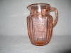 Click to view larger image of PINK MAYFAIR DEPRESSION WATER  PITCHER (Image3)