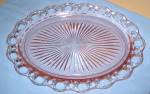Click to view larger image of PINK OLD COLONY OPEN LACE OVAL PLATTER (Image2)