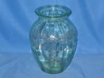 Click to view larger image of GREEN CAMEO DEPRESSION GLASS VASE (Image2)