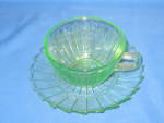 Click to view larger image of GREEN SIERRA DEPRESSION CUP & SAUCER SET (Image2)