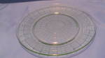 Click to view larger image of GREEN BLOCK OPTIC DINNER PLATE (Image3)