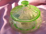 Click to view larger image of GREEN CAMEO BALLERINA COVERED CANDY JAR (Image2)