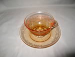 Click to view larger image of AMBER FOSTORIA VESPER CUP & SAUCER     (Image2)
