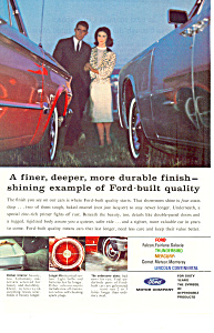 Ford Quality Built Cars 1963 Ad Ad0363