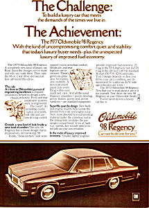 1977 Oldsmobile Ninety Eight Regency Ad0722