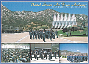 Colorado Springs Co Air Force Academy Cadets In Noon Formation Postcard Cs13688
