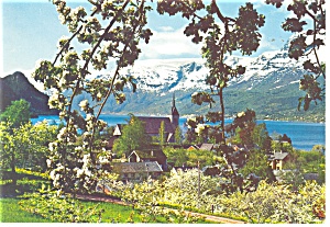 Hardanger Norway Ullensvang Church Postcard cs0265 (Image1)