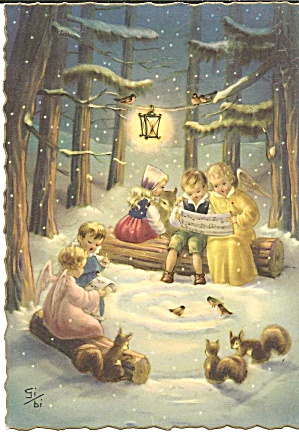 German Merry Christmas Postcard Cs11226