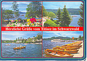 Titisee Black Forest Germany Postcard Cs1147