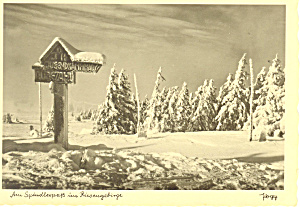 Winter in Riesengebirge Germany  Postcard cs1163 (Image1)