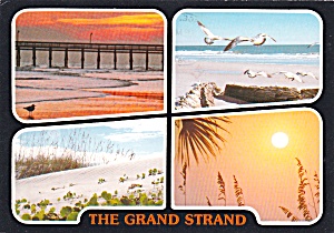 Grand Strand South Carolina Beach Scenes Postcard Cs12673