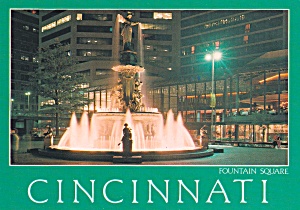 Cincinnati Chili Fountain Square Postcard Cs13186