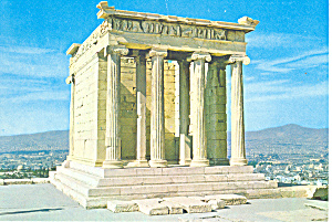 Athens Greece Temple of Wingless Victory Postcard cs1923 (Image1)