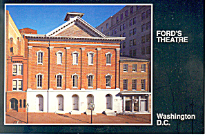 Ford S Theatre National Historic Site Washington Dc Postcard Cs2594