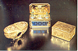 Three Gold Boxes French 18th c Postcard cs2974 (Image1)