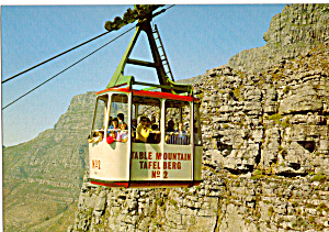 Table Mountain Rock Face with Cabie Cabin South Africa  cs5388 (Image1)