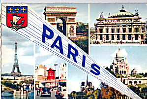 Arc de Triumphe Opera Eiffel Tower Moulin Rouge Paris France cs5622 (Image1)