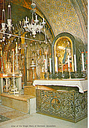 Altar Of The Virgin Mary Of Sorrows Jerusalem Israel Cs7495