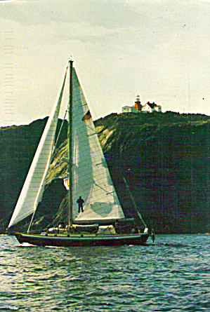 American Sailboat Rounding Twillingate Long Point New Foundland Cs7544