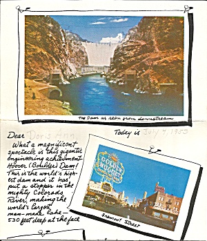 Folder Of Hoover Dam And Las Vegas Nevada Cs8186