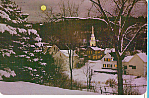 Winter Village Scene Postcard cs6536 (Image1)