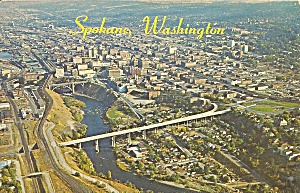 Spokane Washington Aerial View Cs9619 1967