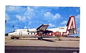 Air Alpes Fokker F-27 Postcard jan2755 (Image1)