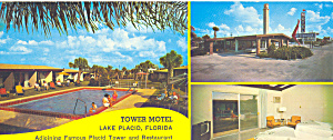 Tower Motel Lake Placid Florida Postcard Lp0276