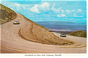 Switchbacks On Pikes Peak Highway Co Postcard N0788