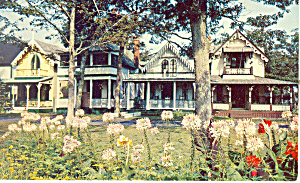 Gingerbread Cottages Martha S Vinyard Ma Postcard N1037 1968