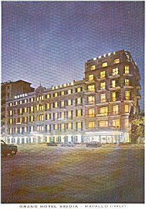 Grand Hotel Savoia Rapallo Italy  Postcard p0221 (Image1)