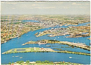 Harbor Scene Hamburg Germany Postcard P0781
