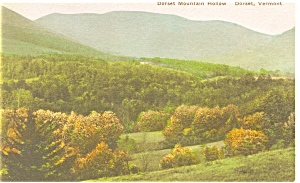 Dorset Vermont Hand Colored Postcard P10261 1938