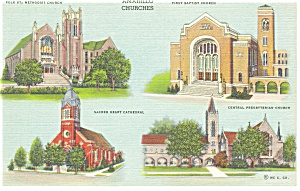 Amarillo Tx Views Of Four Amarillo Churches Postcard P10283