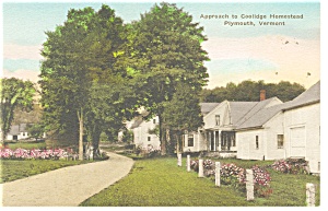 Plymouth VT Coolidge Home Hand Colored Postcard p10566 (Image1)