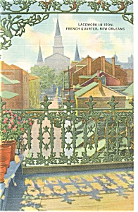 New Orleans La Lacework In Iron Postcard P11492