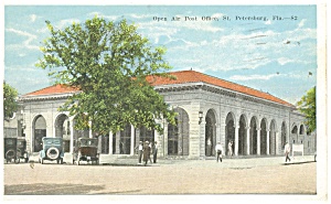 St Petersburg Fl Open Air Post Office Postcard P11566 1924